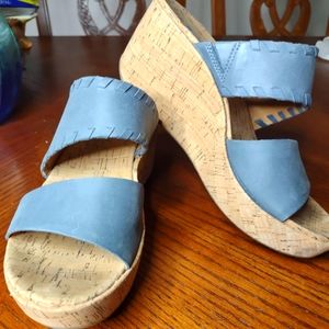 KENDRI SANDAL KORKS, Sandal slide Light Blue